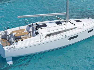 Exterior view of No name, a Beneteau Oceanis 34 sailboat at Kerners, France