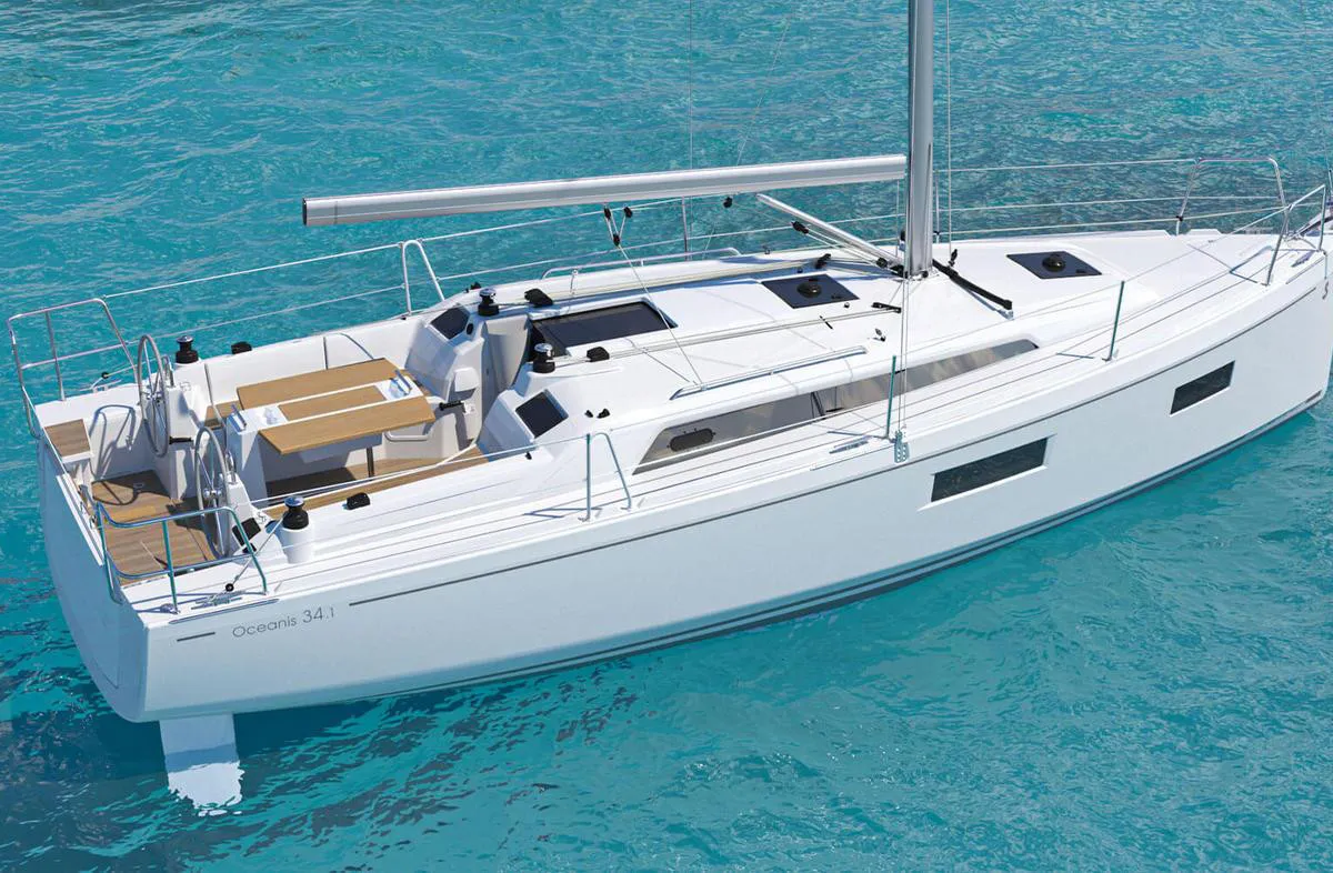 Exterior view of No name, a Beneteau Oceanis 34 sailboat at Kerners, France