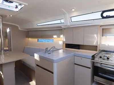 Galley of No name, a Beneteau Oceanis 34 sailboat at Kerners, France