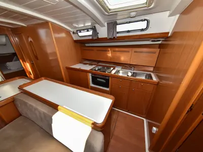 Galley of Principessa, a Beneteau Cyclades 50.5 sailboat at Općina Sukošan, Croatia