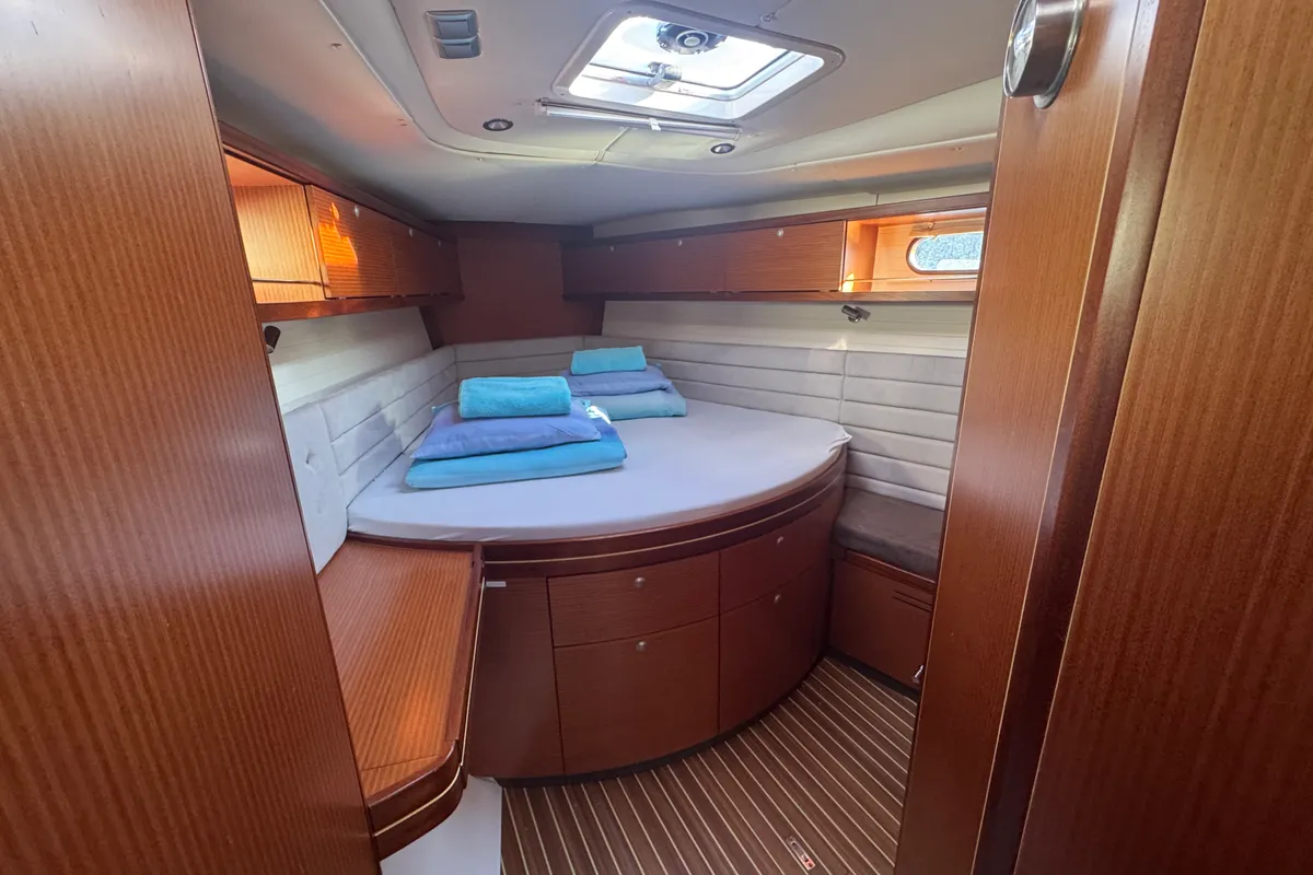 Cabin on Team Adventure, a Delphia 47 sailboat at Općina Rogoznica, Croatia