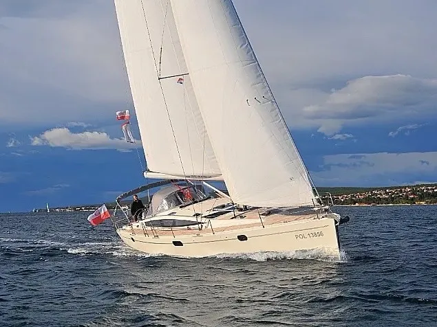 Exterior view of Team Adventure, a Delphia 47 sailboat at Općina Rogoznica, Croatia