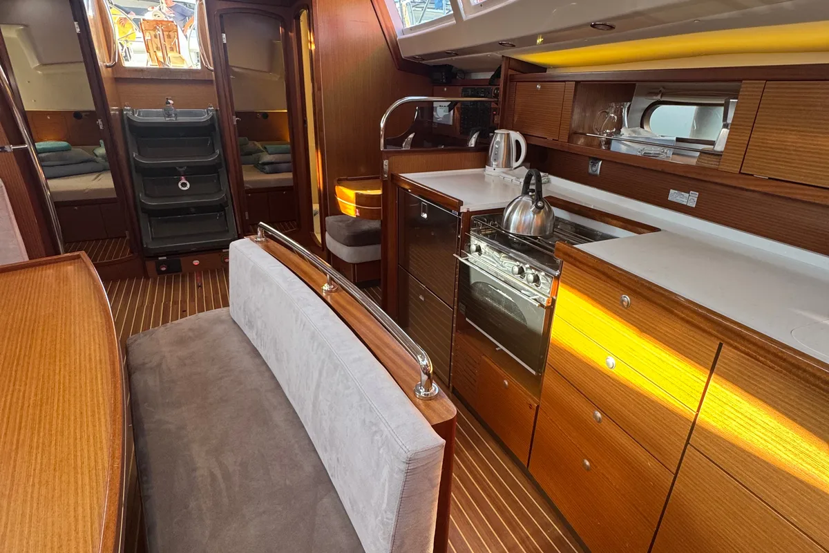 Galley of Team Adventure, a Delphia 47 sailboat at Općina Rogoznica, Croatia