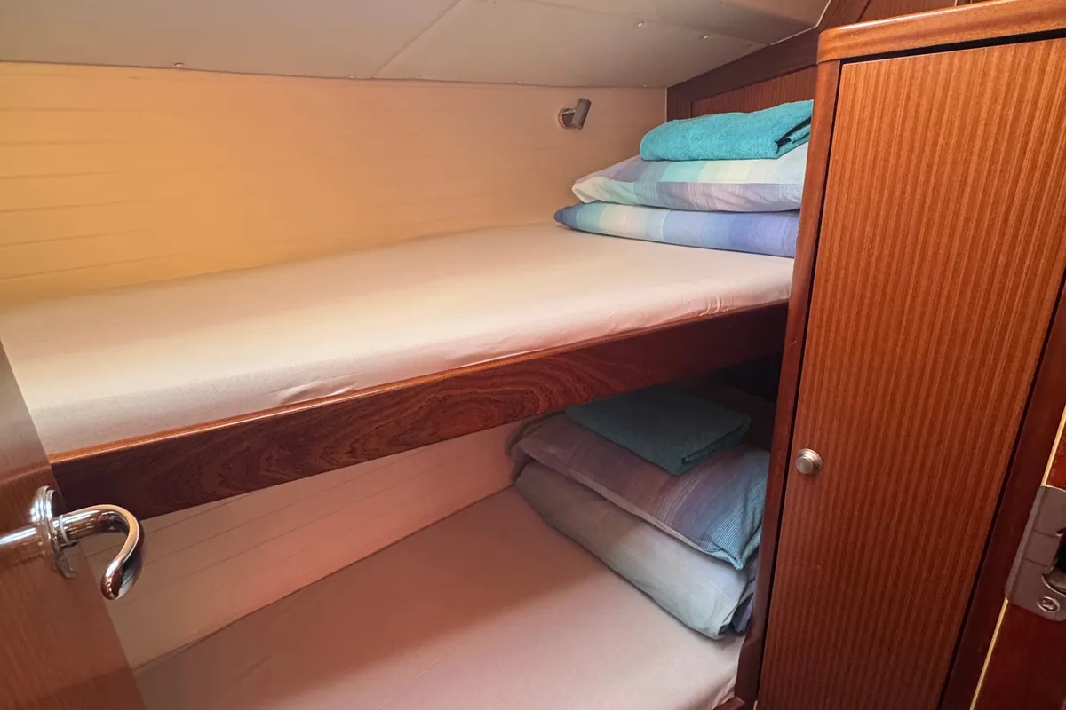 Cabin on Team Adventure, a Delphia 47 sailboat at Općina Rogoznica, Croatia