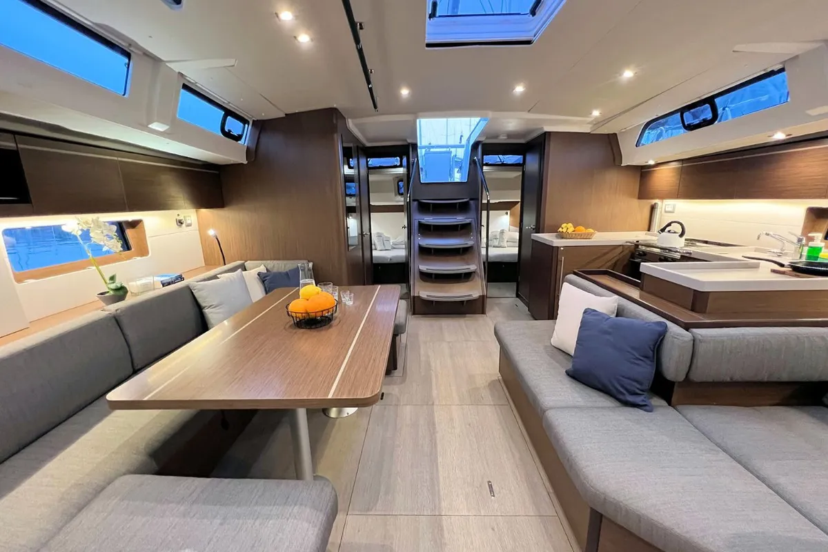 Salon of Panda II, a Beneteau Oceanis 51.1 sailboat at Grad Pula, Croatia