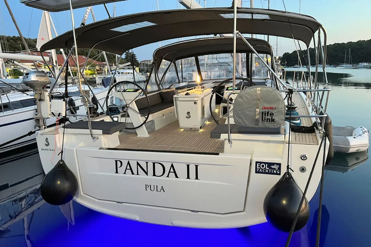 Exterior view of Panda II, a Beneteau Oceanis 51.1 sailboat at Grad Pula, Croatia