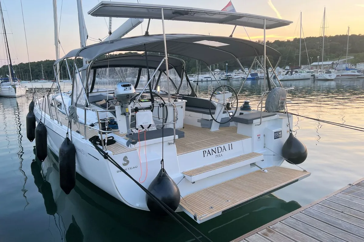Exterior view of Panda II, a Beneteau Oceanis 51.1 sailboat at Grad Pula, Croatia