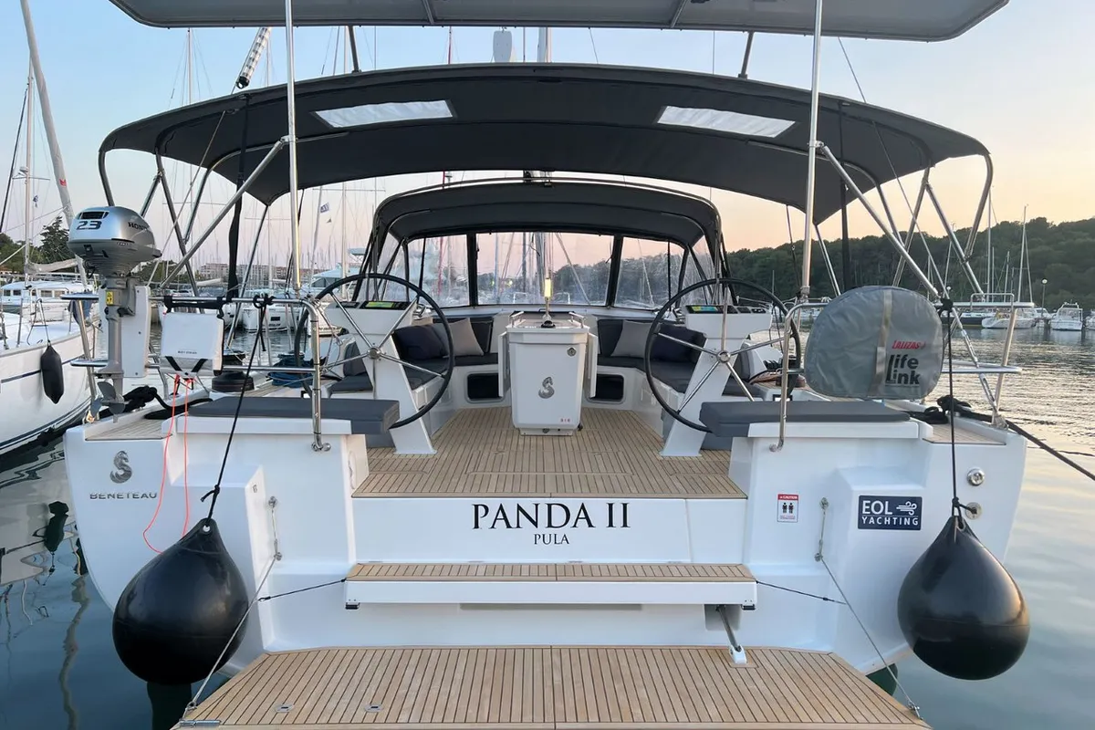 Exterior view of Panda II, a Beneteau Oceanis 51.1 sailboat at Grad Pula, Croatia