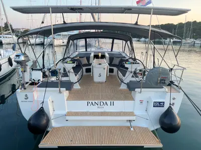 Salon of Panda II, a Beneteau Oceanis 51.1 sailboat at Grad Pula, Croatia