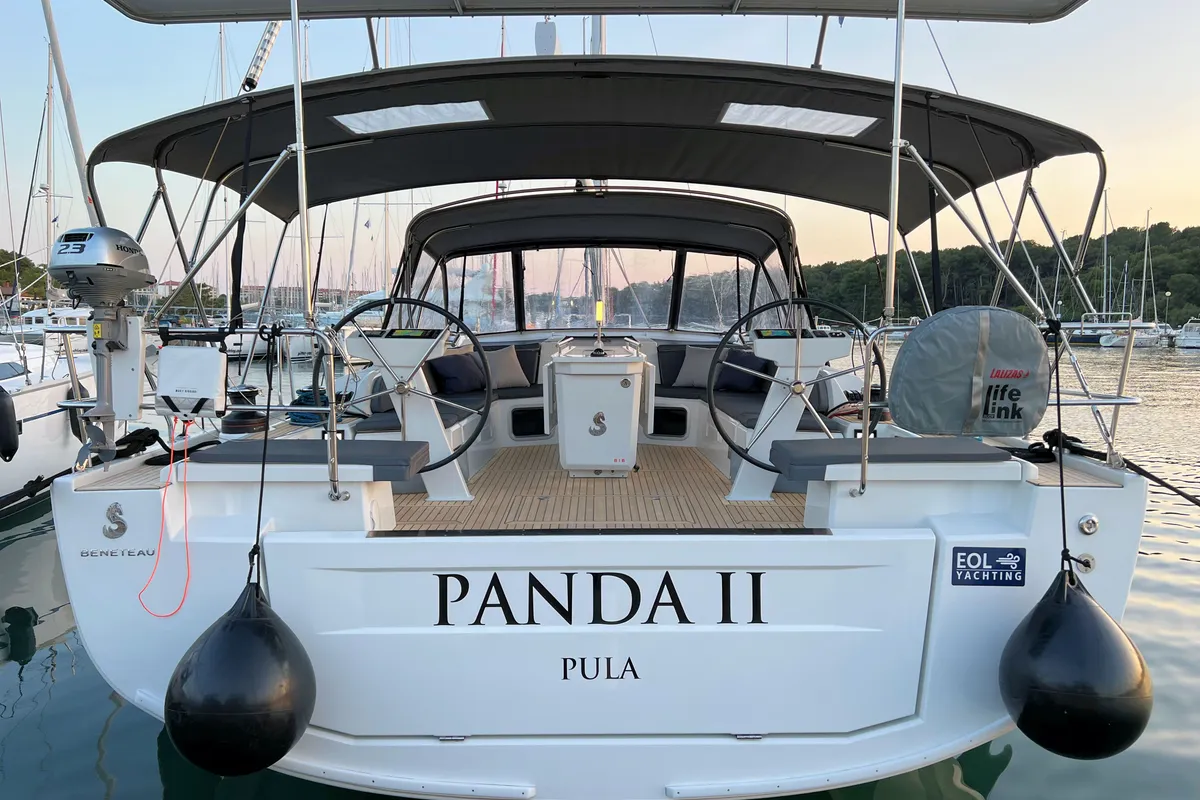 Exterior view of Panda II, a Beneteau Oceanis 51.1 sailboat at Grad Pula, Croatia