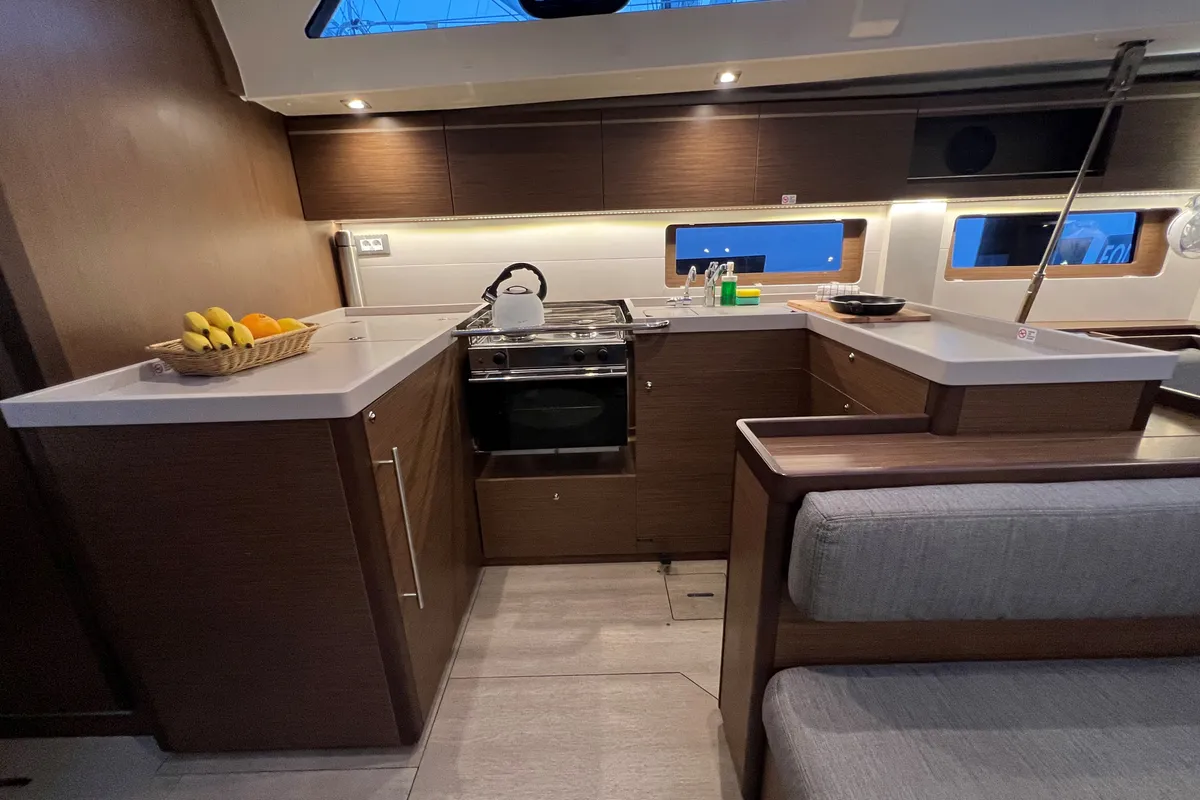 Galley of Panda II, a Beneteau Oceanis 51.1 sailboat at Grad Pula, Croatia