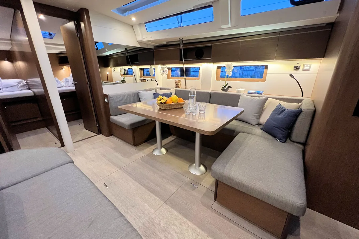 Salon of Panda II, a Beneteau Oceanis 51.1 sailboat at Grad Pula, Croatia