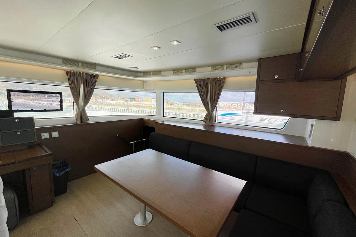 Salon of Amanda, a Lagoon 52 F catamaran at Road Town, British Virgin Islands