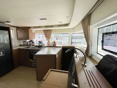 Galley of Amanda, a Lagoon 52 F catamaran at Road Town, British Virgin Islands