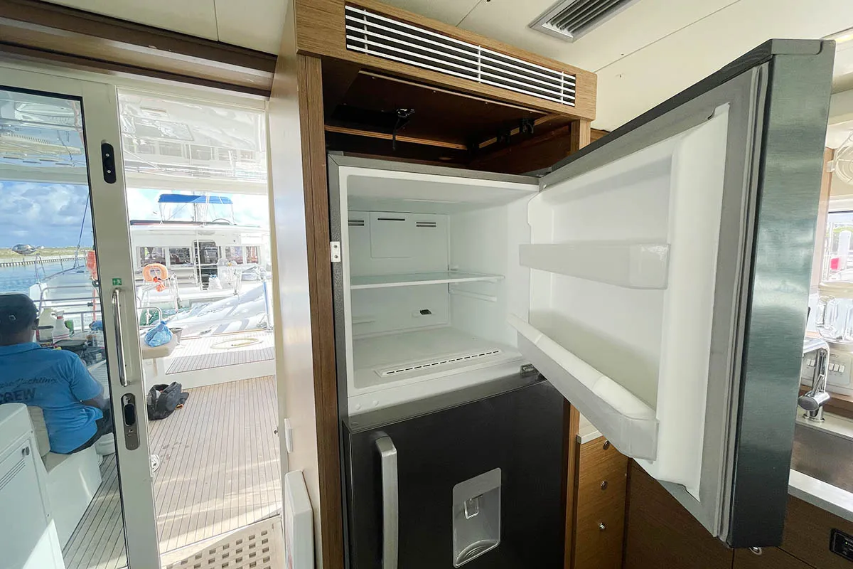 Galley of Amanda, a Lagoon 52 F catamaran at Road Town, British Virgin Islands