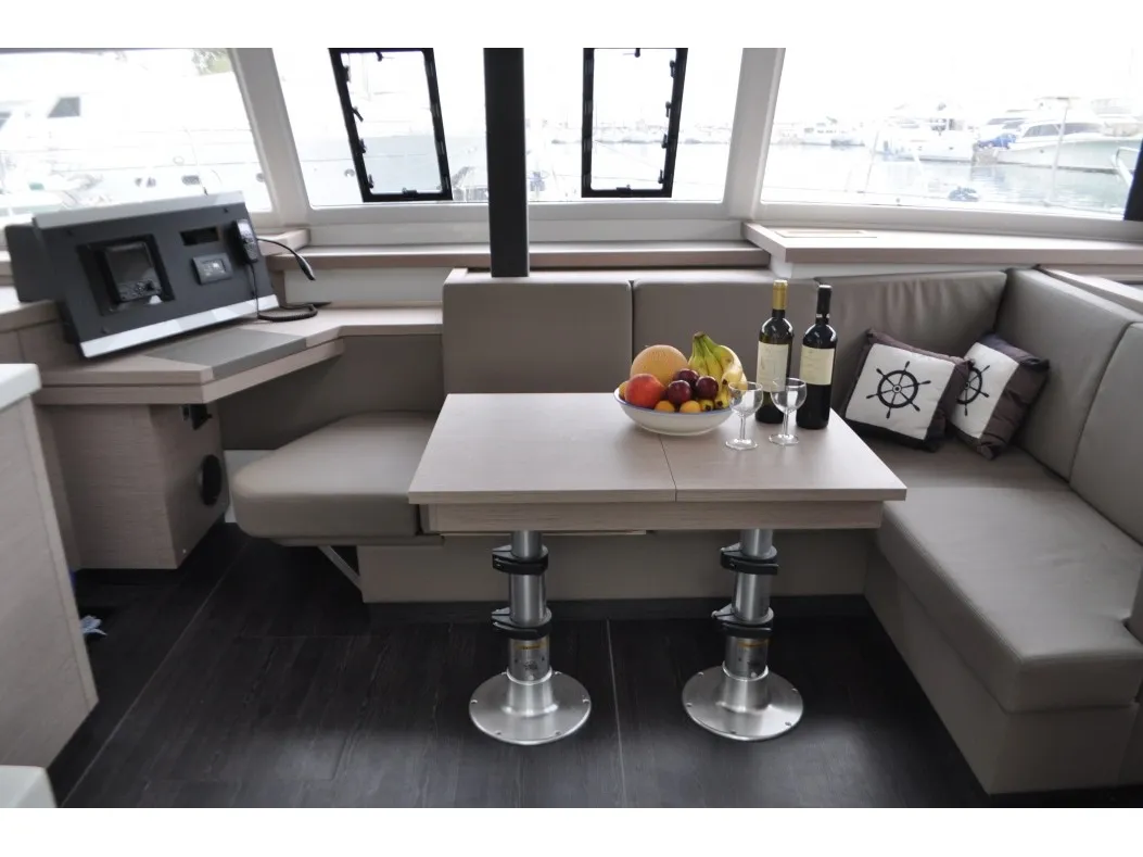 Salon of Nancy, a Fountaine Pajot Astréa 42 catamaran at Athens, Marina Delta Kallithea, Greece