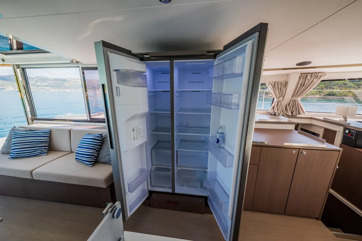 Galley of Esthera, a Bali 4.8 catamaran at Seget Donji, Croatia