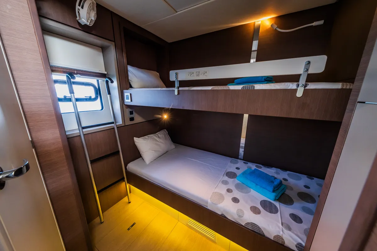 Cabin on Esthera, a Bali 4.8 catamaran at Seget Donji, Croatia