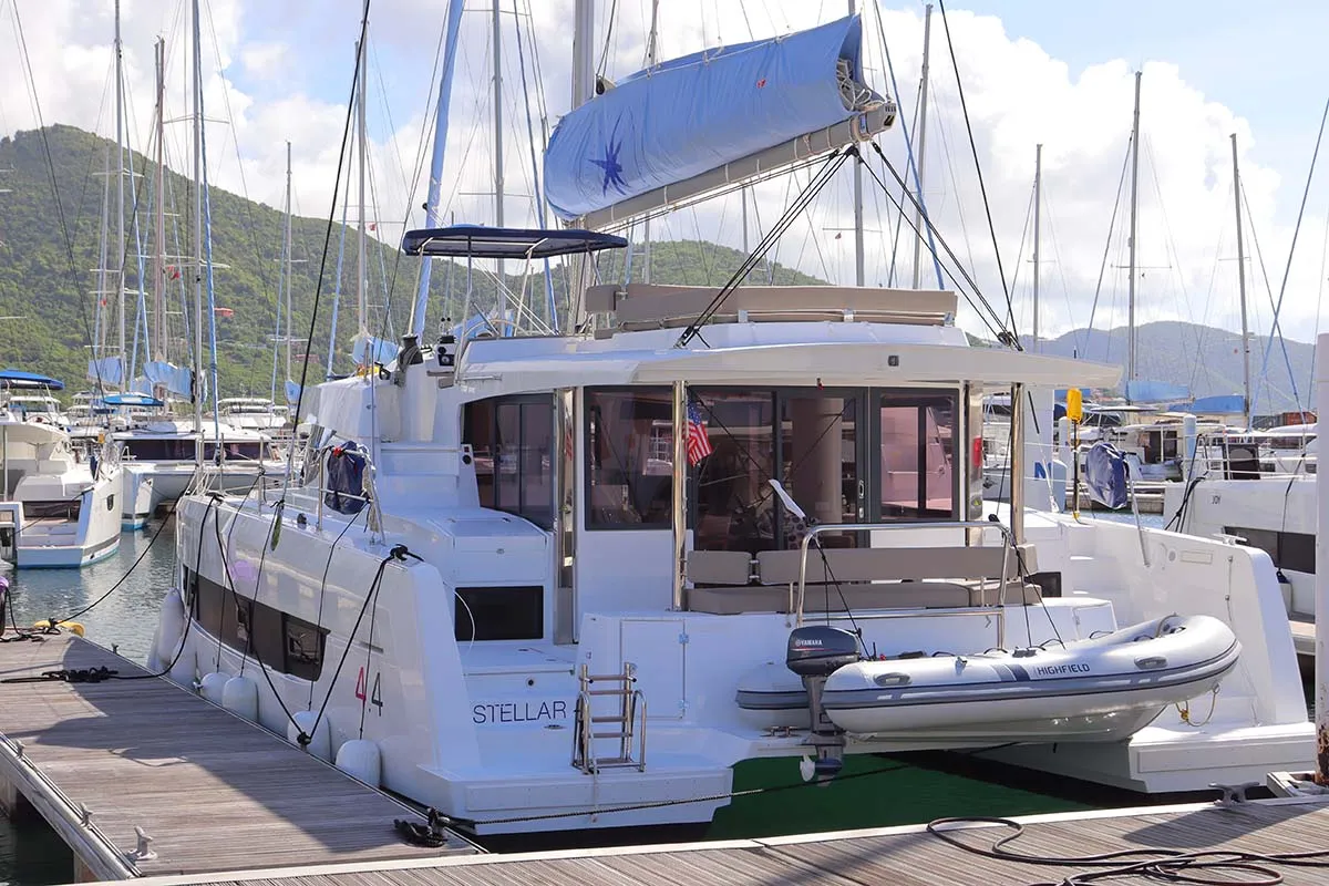 Stellar, a Bali 4.4 catamaran at Road Town, British Virgin Islands