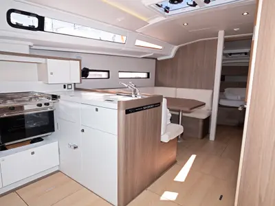 Galley of Sutivan, a Jeanneau Sun Odyssey 415 sailboat at Split, Croatia