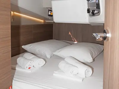 Cabin on Sutivan, a Jeanneau Sun Odyssey 415 sailboat at Split, Croatia