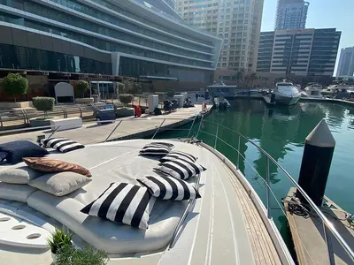 Sunseeker, a Sunseeker 64 motor yacht at Dubai, United Arab Emirates