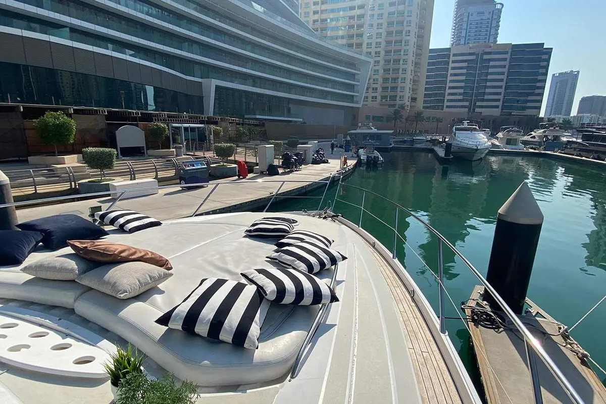 Sunseeker, a Sunseeker 64 motor yacht at Dubai, United Arab Emirates