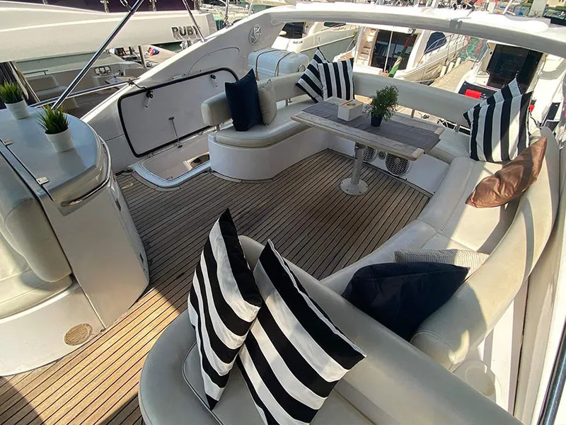 Sunseeker, a Sunseeker 64 motor yacht at Dubai, United Arab Emirates