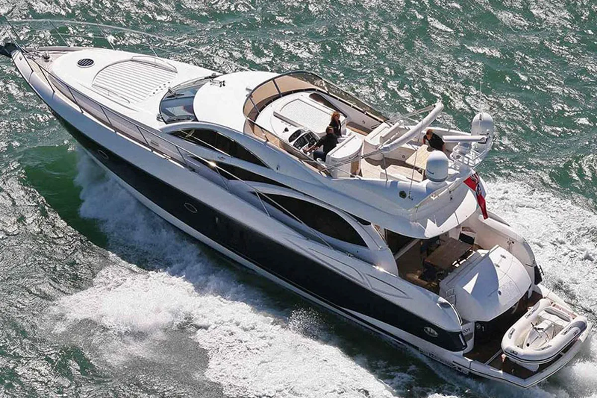 Sunseeker, a Sunseeker 64 motor yacht at Dubai, United Arab Emirates