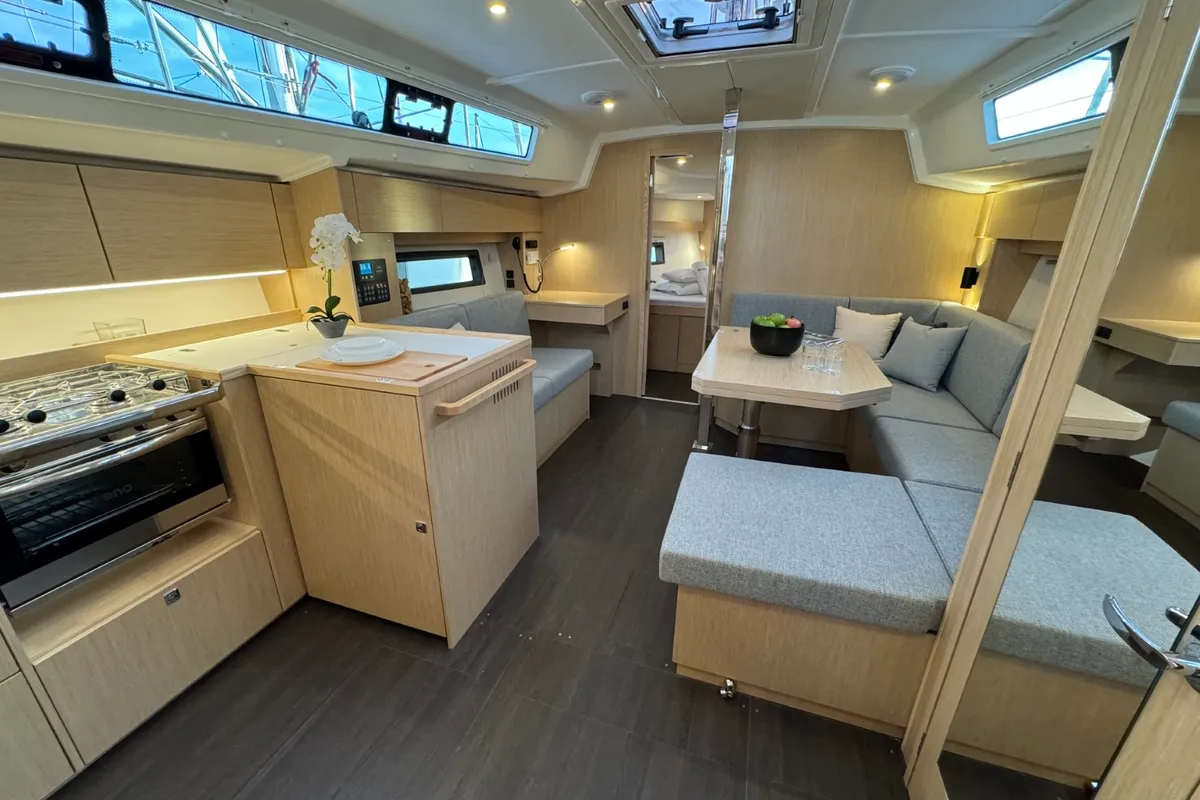 Galley of Ivana, a Bavaria C42 sailboat at Grad Pula, Croatia