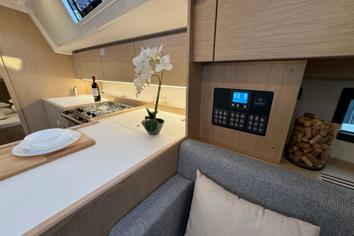 Galley of Ivana, a Bavaria C42 sailboat at Grad Pula, Croatia