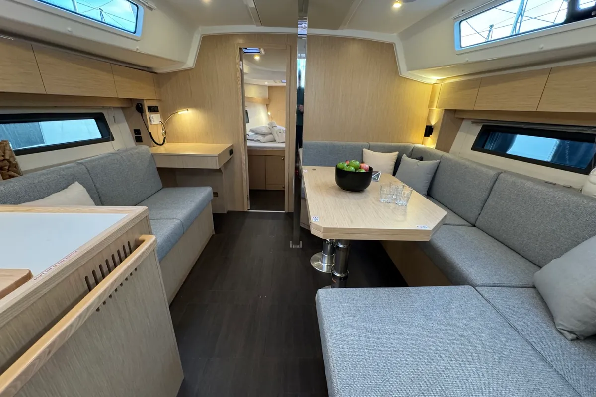 Salon of Ivana, a Bavaria C42 sailboat at Grad Pula, Croatia