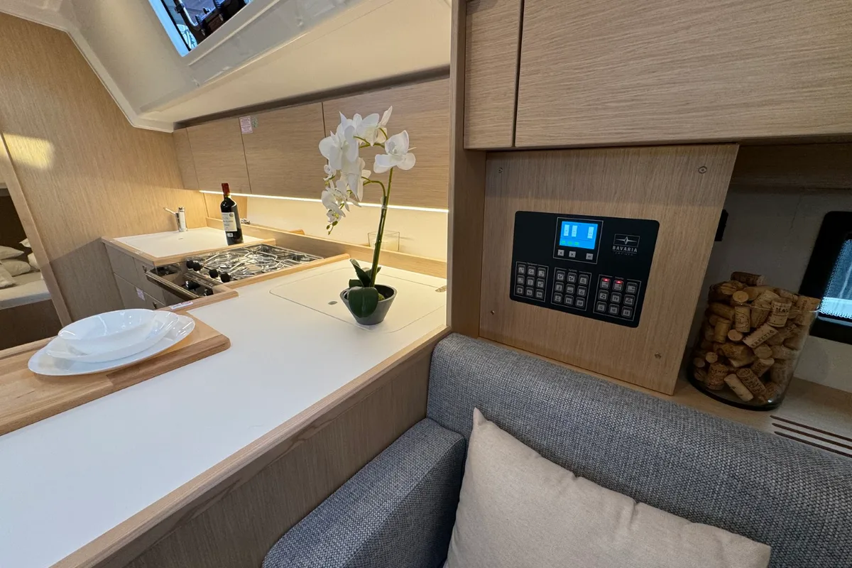 Galley of Ivana, a Bavaria C42 sailboat at Grad Pula, Croatia
