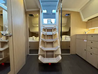 Salon of Ivana, a Bavaria C42 sailboat at Grad Pula, Croatia