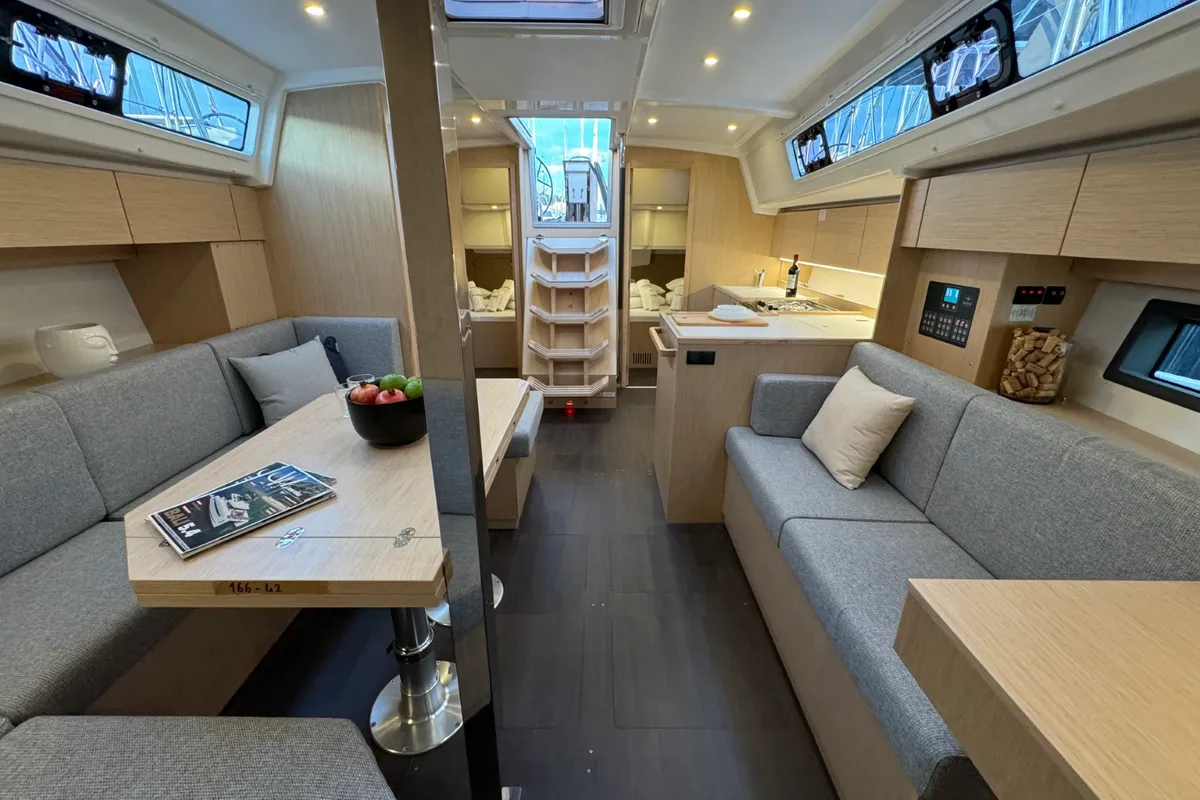 Salon of Ivana, a Bavaria C42 sailboat at Grad Pula, Croatia
