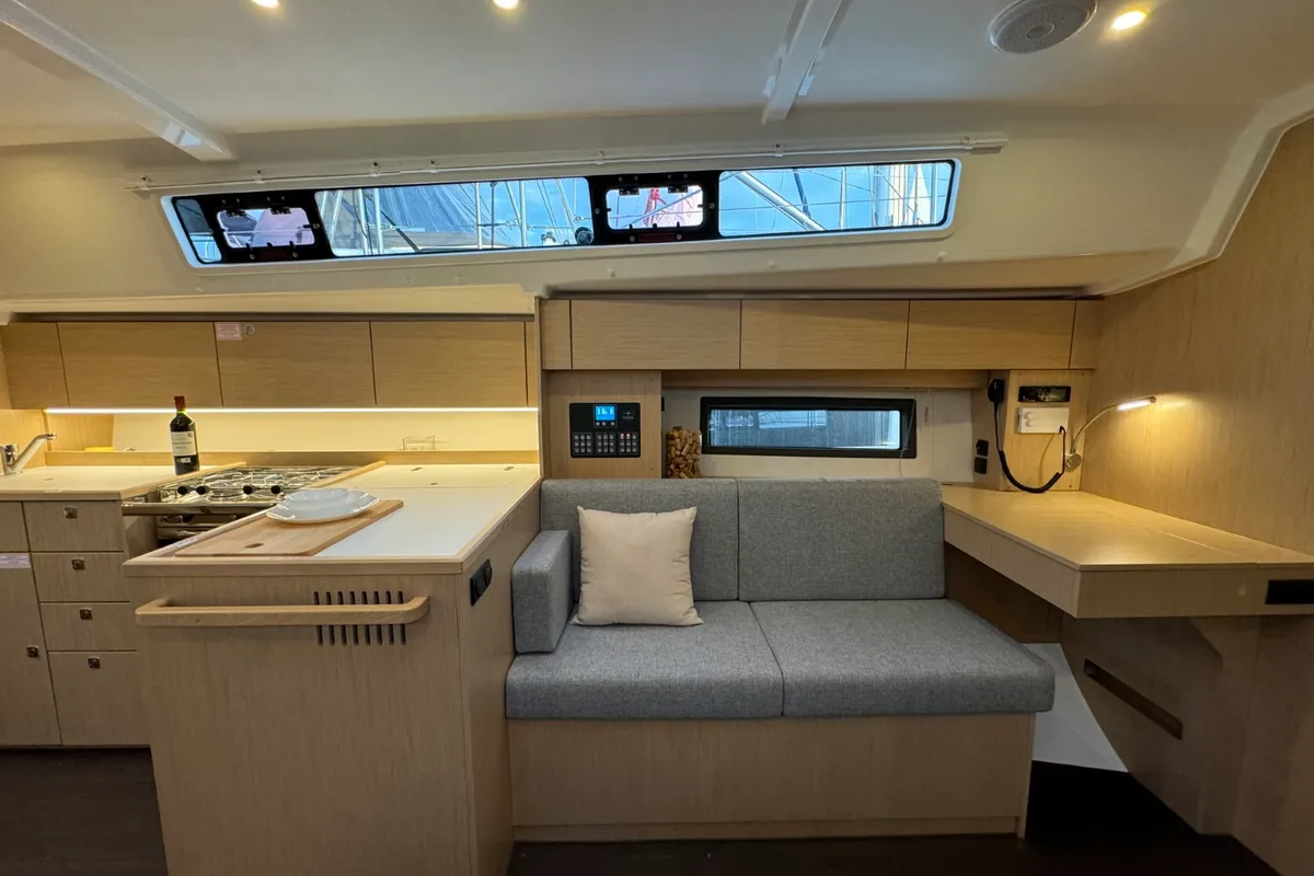 Galley of Ivana, a Bavaria C42 sailboat at Grad Pula, Croatia