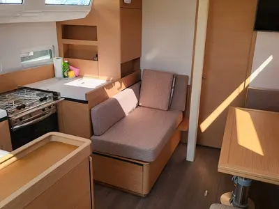 Salon of Freya, a Jeanneau Sun Odyssey 410 sailboat at Grad Biograd na Moru, Croatia