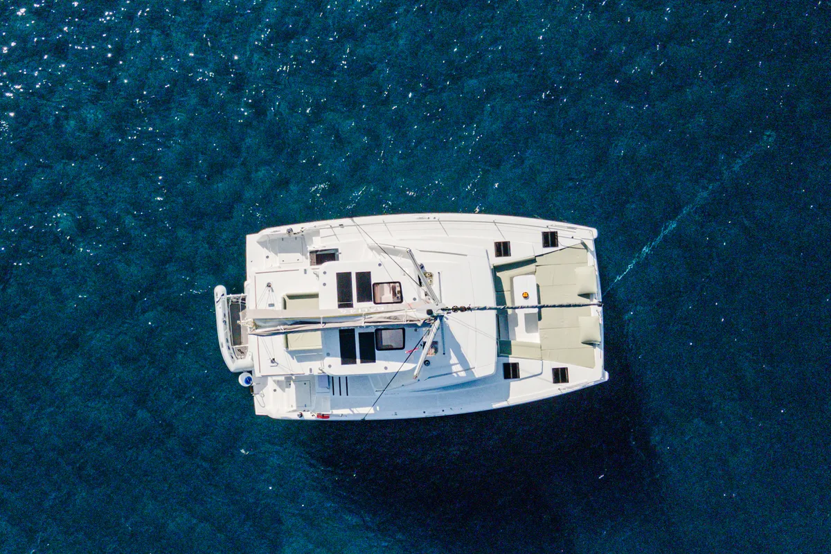 Exterior view of Grand Azure, a Bali 4.6 catamaran at Pirovac, Croatia