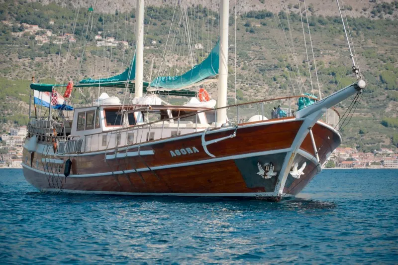 Exterior view of AGORA, a Custom Made Agora motor yacht at Jesenice, Croatia
