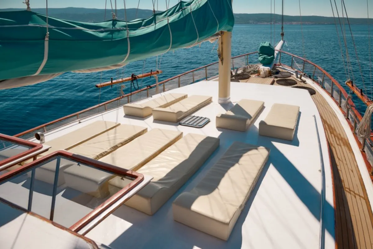 Deck of AGORA, a Custom Made Agora motor yacht at Jesenice, Croatia