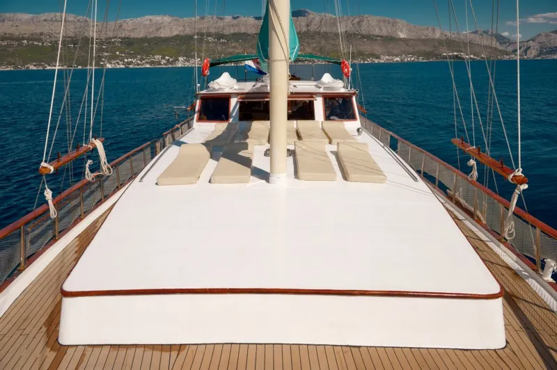 Deck of AGORA, a Custom Made Agora motor yacht at Jesenice, Croatia