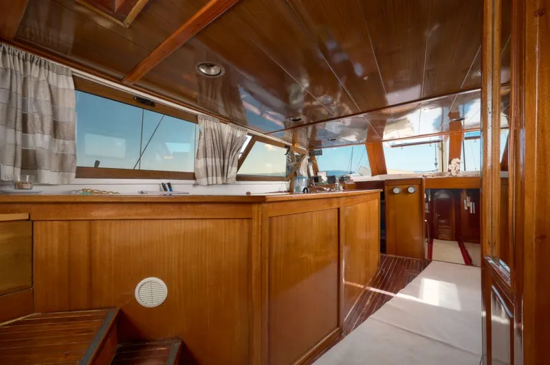 Cockpit of AGORA, a Custom Made Agora motor yacht at Jesenice, Croatia