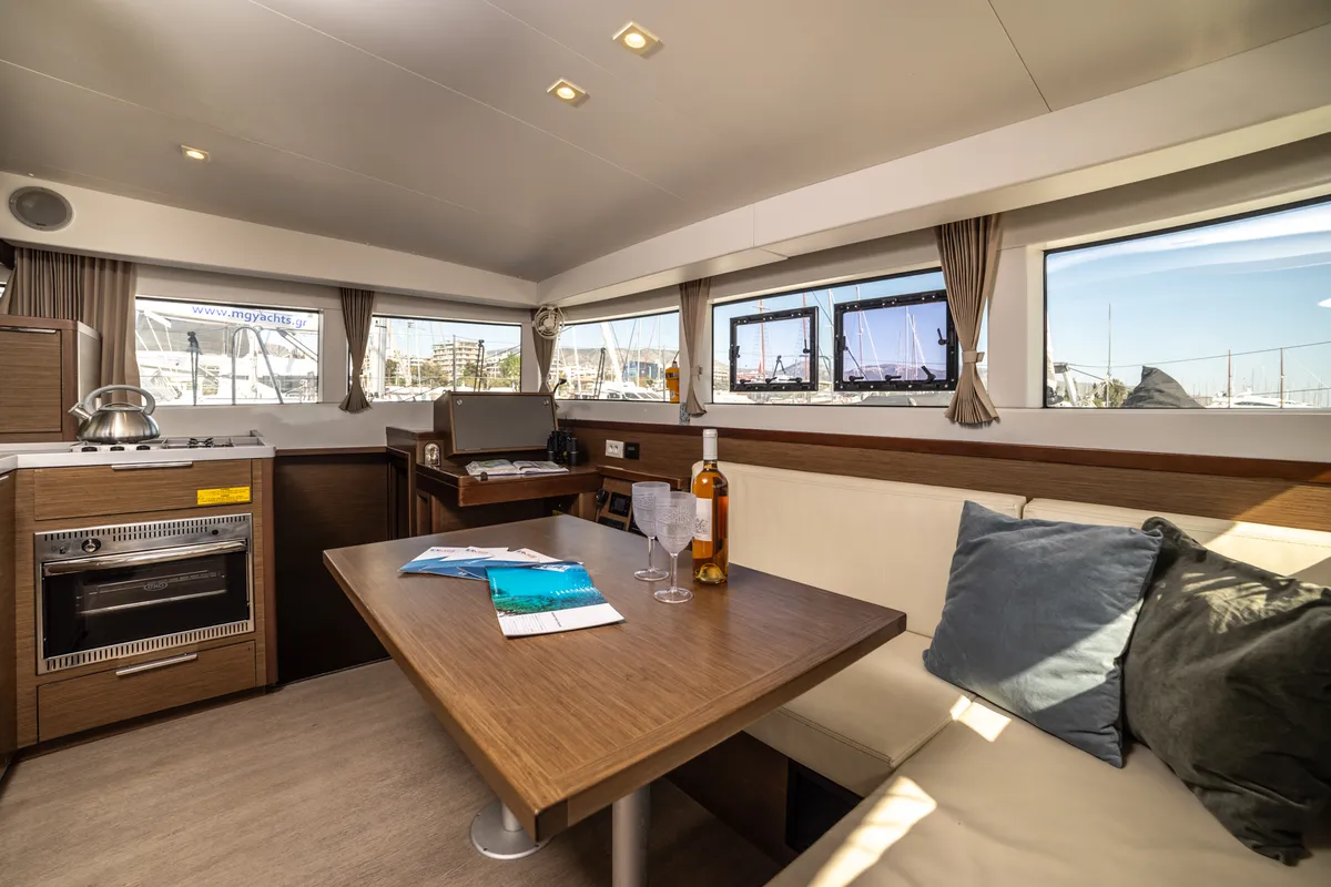 Galley of Serendipity, a Lagoon 40 catamaran at Athens, Greece