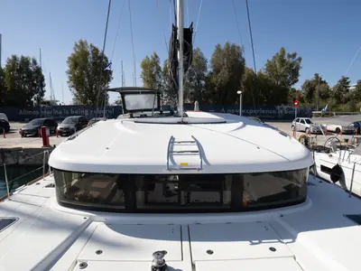 Salon of Serendipity, a Lagoon 40 catamaran at Athens, Greece