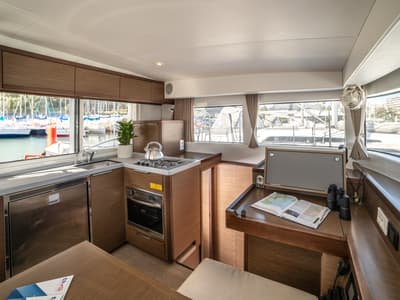 Galley of Serendipity, a Lagoon 40 catamaran at Athens, Greece