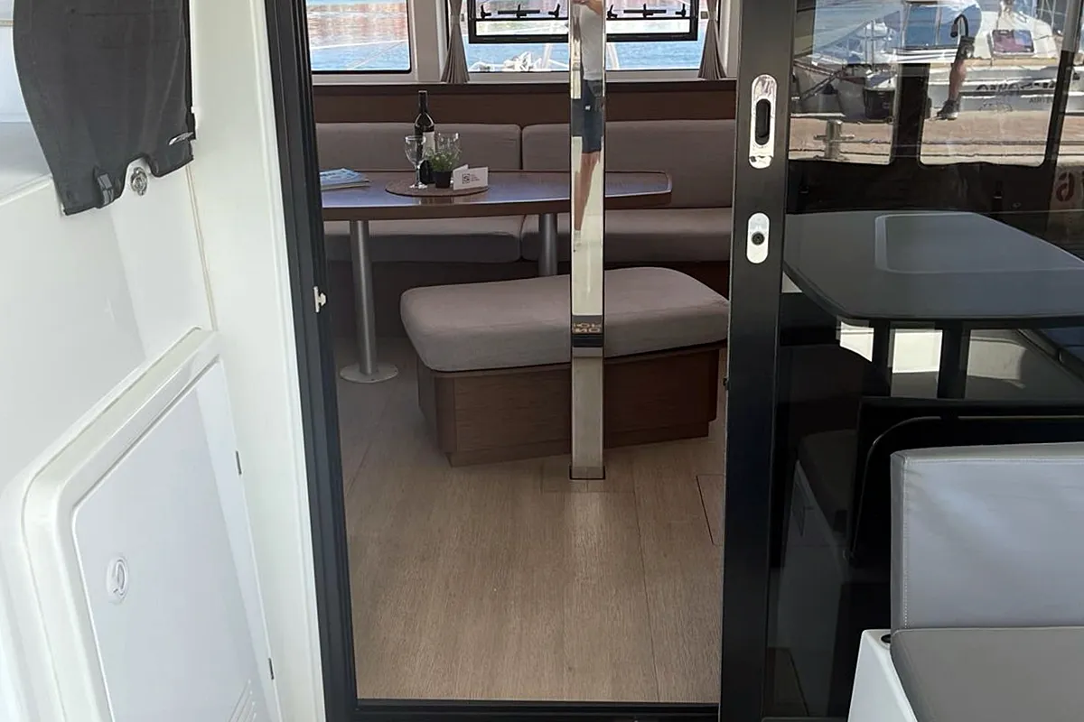 Salon of Futuna Lima, a Lagoon 42 catamaran at Općina Rogoznica, Croatia