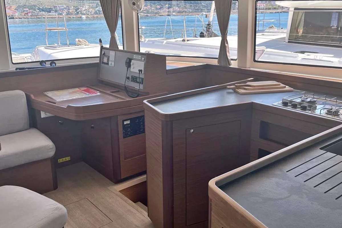 Galley of Futuna Lima, a Lagoon 42 catamaran at Općina Rogoznica, Croatia