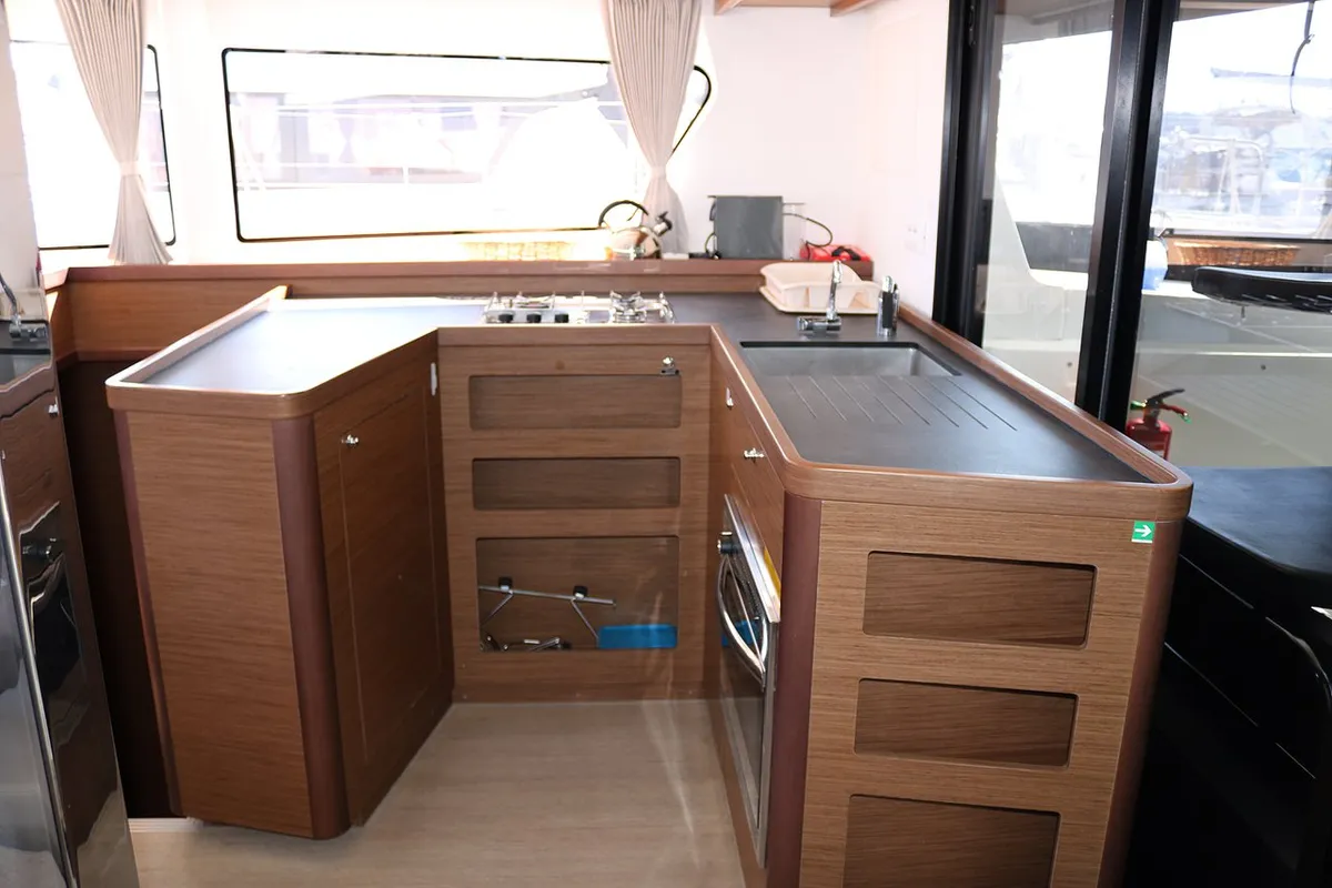 Galley of Futuna Lima, a Lagoon 42 catamaran at Općina Rogoznica, Croatia