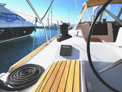 Sea Splash, a Dufour 460 GL sailboat at Grad Biograd na Moru, Croatia