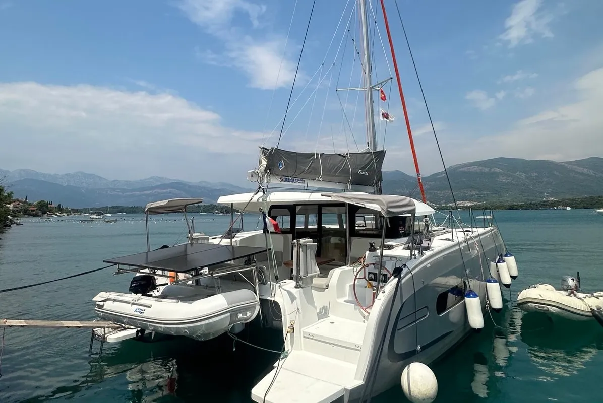 YELLOW BIRD V, a Excess 11 catamaran at Đuraševići, Montenegro